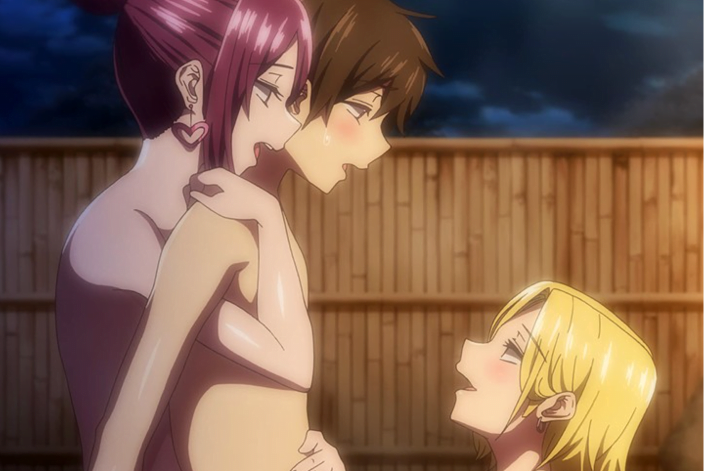 痴女ギャル女子校生たちと温泉旅行に行き、温泉露天風呂で野外中出しセックスをして、部屋でもヤリまくりのハーレムセックス