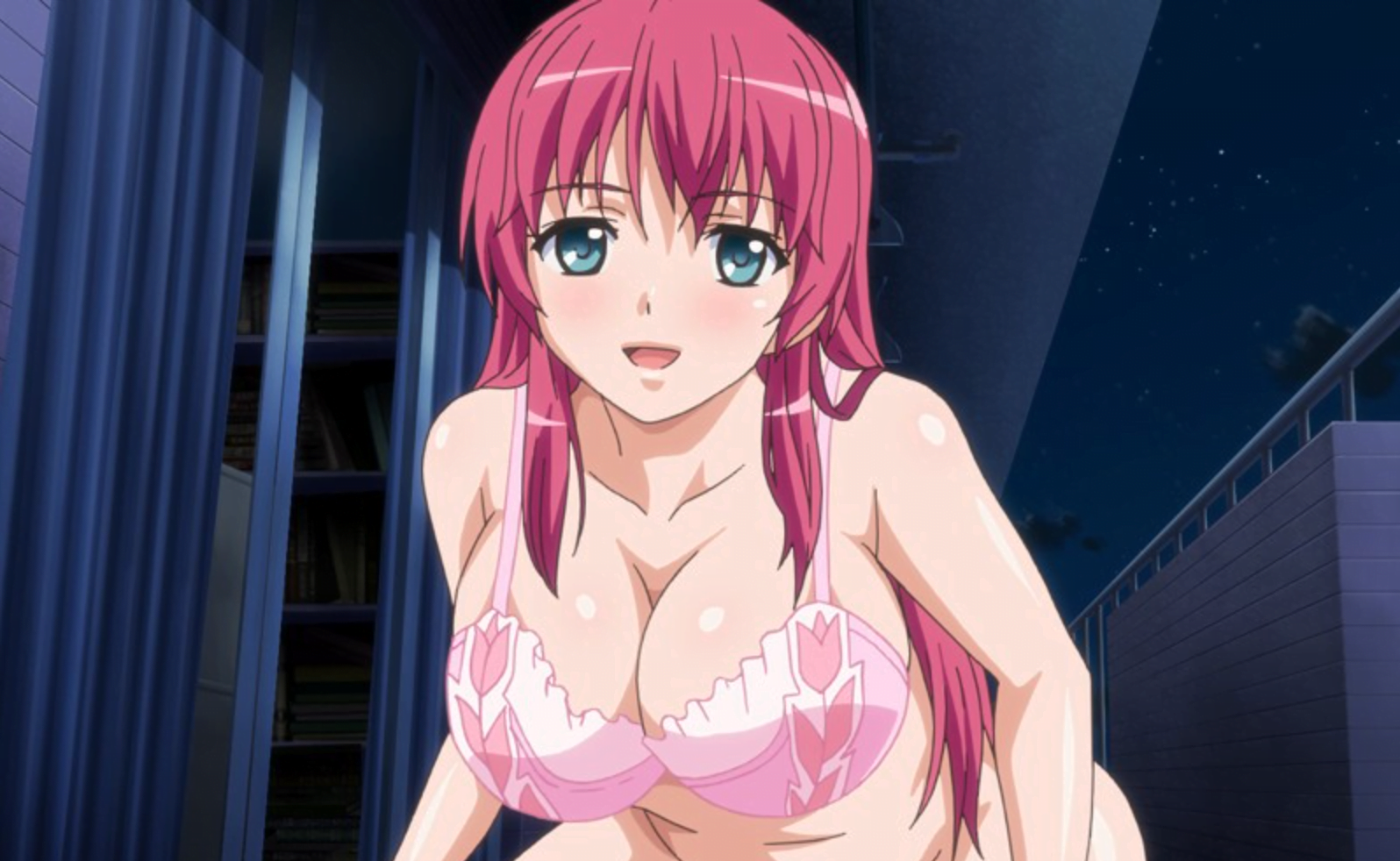 お隣の巨乳女子校生がベランダでおナニーしているところを目撃して、覗きがバレて痴女られて騎乗位で即ハメ中出しセックス