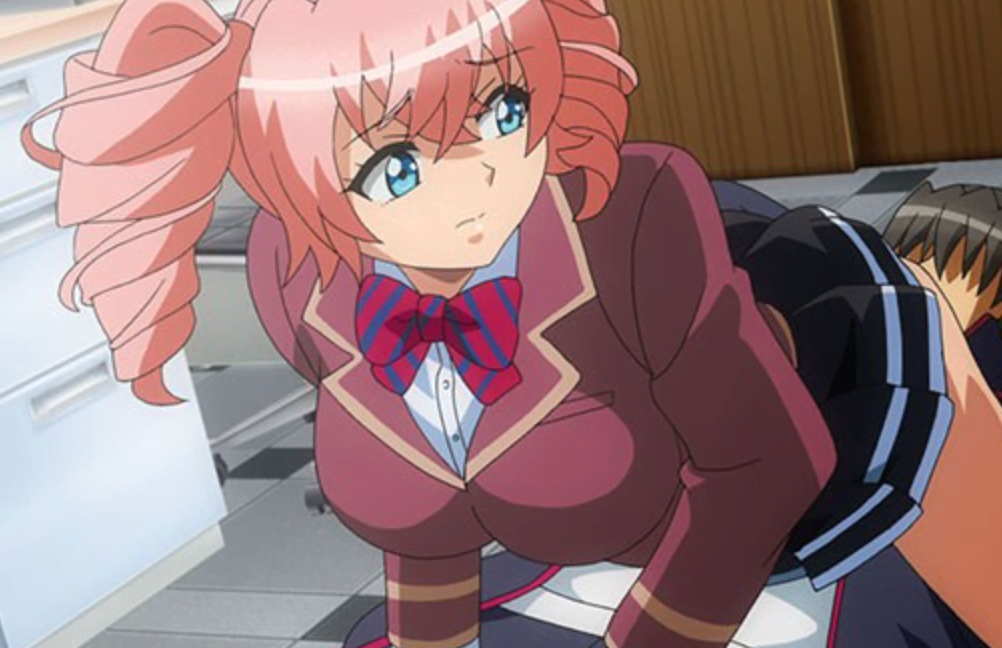 ピンクヘアーの巨乳ナイスバディJKに人体掌握能力を使い69の体勢にして、大人肉棒をフェラさせて口内に射精