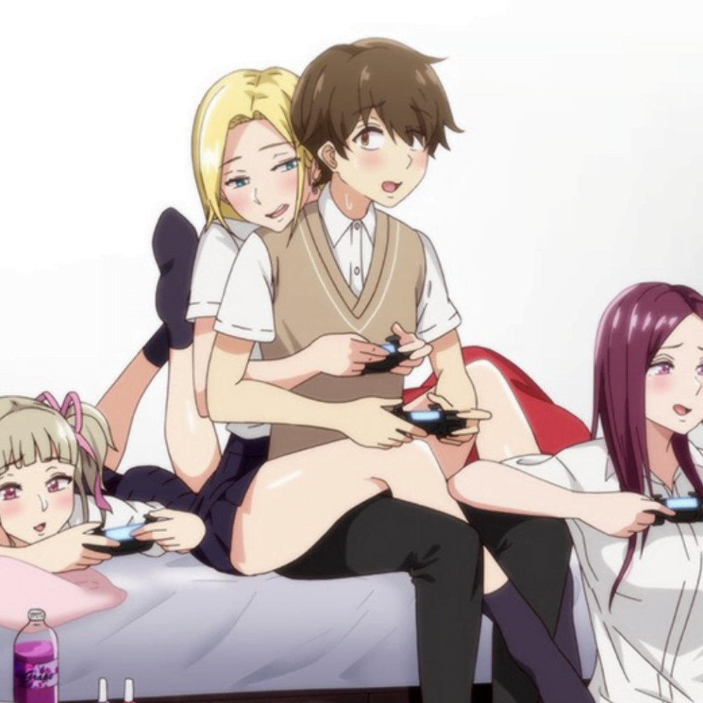 部屋がギャルJKたちの溜まり場になり、ゲーム中もおっぱいを押し付けられて痴女られてフェラをされてハーレム中出しセックス