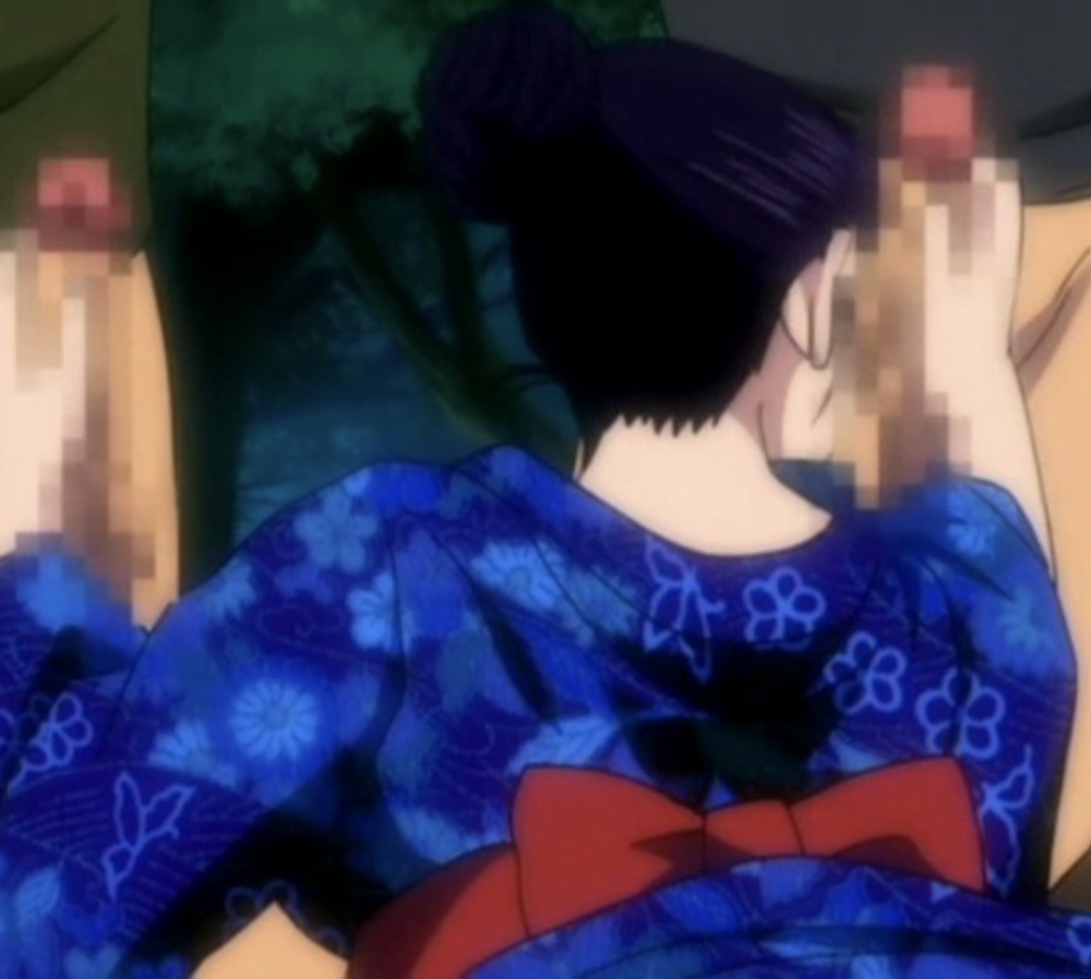 【エロアニメ】巨乳でセクシーな人妻叔母さんが知らない男に回されて、他人棒を喜んで頬張る淫乱艶美な姿を目撃